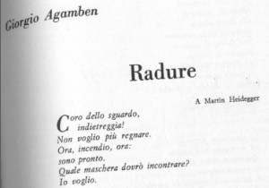Agamben Radure 1967